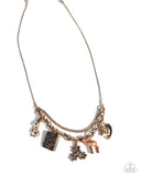 Storybook Setting - Gold Necklace - Paparazzi Accessories Necklace Bedazzle Me Pretty Mobile Fashion Boutique