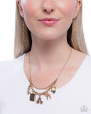 Storybook Setting - Gold Necklace - Paparazzi Accessories Necklace Bedazzle Me Pretty Mobile Fashion Boutique