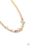 Storybook Succession Gold Necklace Mystery Set - Paparazzi Accessories Post Earrings Bedazzle Me Pretty Mobile Fashion Boutique
