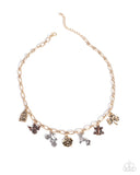 Storyteller Sheen - Multi Necklace - Paparazzi Accessories Necklace Bedazzle Me Pretty Mobile Fashion Boutique