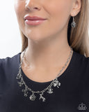 Storyteller Sheen - Silver Necklace - Paparazzi Accessories Necklace Bedazzle Me Pretty Mobile Fashion Boutique