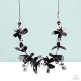 Streamlined Sequins - Black Necklace - Paparazzi Accessories Necklace Bedazzle Me Pretty Mobile Fashion Boutique