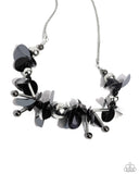 Streamlined Sequins - Black Necklace - Paparazzi Accessories Necklace Bedazzle Me Pretty Mobile Fashion Boutique
