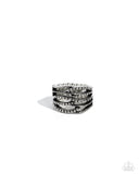 Streamlined Showdown - Silver Ring - Paparazzi Accessories Ring Bedazzle Me Pretty Mobile Fashion Boutique