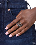 Streamlined Showdown - Silver Ring - Paparazzi Accessories Ring Bedazzle Me Pretty Mobile Fashion Boutique