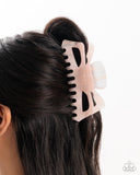 Striped State of Mind - Pink Hair Clip - Paparazzi Accessories Hair Clip Bedazzle Me Pretty Mobile Fashion Boutique