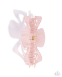 Striped State of Mind - Pink Hair Clip - Paparazzi Accessories Hair Clip Bedazzle Me Pretty Mobile Fashion Boutique