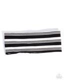 Striped Symphony - Black Headband - Paparazzi Accessories Bedazzle Me Pretty Mobile Fashion Boutique