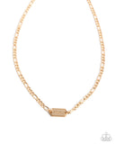 Strong Suit - Gold Mens Necklace - Paparazzi Accessories Mens Necklace Bedazzle Me Pretty Mobile Fashion Boutique