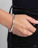 Stubborn Simplicity - Silver Bracelet - Paparazzi Accessories Bracelet Bedazzle Me Pretty Mobile Fashion Boutique