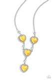 Stuck On You - Yellow Necklace - Paparazzi Accessories Necklace Bedazzle Me Pretty Mobile Fashion Boutique