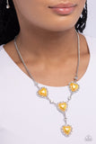 Stuck On You - Yellow Necklace - Paparazzi Accessories Necklace Bedazzle Me Pretty Mobile Fashion Boutique