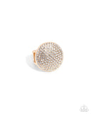 Studded Scout - Gold Ring - Paparazzi Accessories Ring Bedazzle Me Pretty Mobile Fashion Boutique