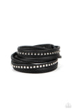 Studded Sensation - Black Bracelet - Paparazzi Accessories Bracelet Bedazzle Me Pretty Mobile Fashion Boutique