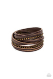 Studded Sensation - Brass Bracelet - Paparazzi Accessories Bracelet Bedazzle Me Pretty Mobile Fashion Boutique
