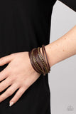 Studded Sensation - Brass Bracelet - Paparazzi Accessories Bracelet Bedazzle Me Pretty Mobile Fashion Boutique