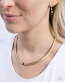 Stunning Solitaire - Black Necklace - Paparazzi Accessories Necklace Bedazzle Me Pretty Mobile Fashion Boutique