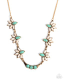 Substantial Stone - White Necklace - Paparazzi Accessories Necklace Bedazzle Me Pretty Mobile Fashion Boutique