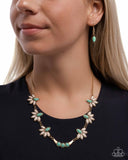 Substantial Stone - White Necklace - Paparazzi Accessories Necklace Bedazzle Me Pretty Mobile Fashion Boutique
