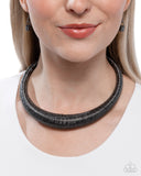 Subtle Selfie - Black Necklace - Paparazzi Accessories Necklace Bedazzle Me Pretty Mobile Fashion Boutique