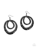 Subtle Swirls - Black Earrings - Paparazzi Accessories Earrings Bedazzle Me Pretty Mobile Fashion Boutique