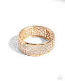 Subtly Scattered - Gold Bracelet - Paparazzi Accessories Bracelet Bedazzle Me Pretty Mobile Fashion Boutique