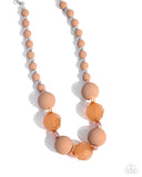 Suddenly Slanted - Brown Necklace - Paparazzi Accessories Necklace Bedazzle Me Pretty Mobile Fashion Boutique