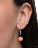 Suddenly Slanted - Orange Necklace - Paparazzi Accessories Necklace Bedazzle Me Pretty Mobile Fashion Boutique