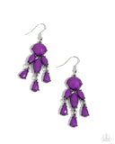 Summer Feeling - Purple Earrings - Paparazzi Accessories Earrings Bedazzle Me Pretty Mobile Fashion Boutique