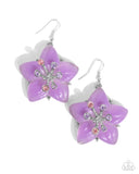 Summer Sprigs - Purple Earrings - Paparazzi Accessories Earrings Bedazzle Me Pretty Mobile Fashion Boutique