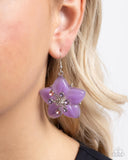 Summer Sprigs - Purple Earrings - Paparazzi Accessories Earrings Bedazzle Me Pretty Mobile Fashion Boutique