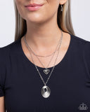 Sunburst Stage - Silver Necklace - Paparazzi Accessories Necklace Bedazzle Me Pretty Mobile Fashion Boutique