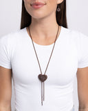Sunflower Sensitivity - Copper Necklace - Paparazzi Accessories Necklace Bedazzle Me Pretty Mobile Fashion Boutique