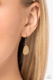 Sunflower Shift - Brass Necklace - Paparazzi Accessories Necklace Bedazzle Me Pretty Mobile Fashion Boutique