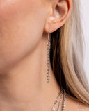 Sunset Safety - Silver Necklace - Paparazzi Accessories Necklace Bedazzle Me Pretty Mobile Fashion Boutique