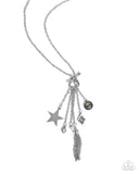 Sunset Sashay - Silver Necklace - Paparazzi Accessories Necklace Bedazzle Me Pretty Mobile Fashion Boutique