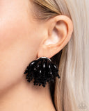 Sunset Shower - Black Post Earrings - Paparazzi Accessories Post Earrings Bedazzle Me Pretty Mobile Fashion Boutique