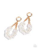 Sunset State of Mind - Gold Earrings - Paparazzi Accessories Earrings Bedazzle Me Pretty Mobile Fashion Boutique