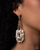 Sunset State of Mind - Gold Earrings - Paparazzi Accessories Earrings Bedazzle Me Pretty Mobile Fashion Boutique