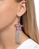 Sunset Superstar - Pink Earrings - Paparazzi Accessories Earrings Bedazzle Me Pretty Mobile Fashion Boutique