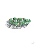 Supervisory Stack - Green Bracelet - Paparazzi Accessories Bracelet Bedazzle Me Pretty Mobile Fashion Boutique