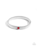 Surprising Solo - Red Bracelet - Paparazzi Accessories Bracelet Bedazzle Me Pretty Mobile Fashion Boutique