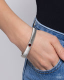 Surprising Solo - Red Bracelet - Paparazzi Accessories Bracelet Bedazzle Me Pretty Mobile Fashion Boutique