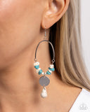 Suspended Santa Fe - White Earrings - Paparazzi Accessories Earrings Bedazzle Me Pretty Mobile Fashion Boutique