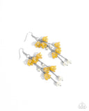 Suspended Sophistication - Yellow Earrings - Paparazzi Accessories Earrings Bedazzle Me Pretty Mobile Fashion Boutique