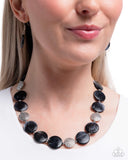 Swatch Shimmer - Black Necklace - Paparazzi Accessories Necklace Bedazzle Me Pretty Mobile Fashion Boutique
