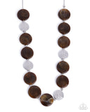 Swatch Shimmer - Brown Necklace - Paparazzi Accessories Necklace Bedazzle Me Pretty Mobile Fashion Boutique