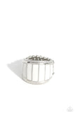 SWATCH Your Step - White Ring - Paparazzi Accessories Ring Bedazzle Me Pretty Mobile Fashion Boutique
