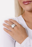 SWATCH Your Step - White Ring - Paparazzi Accessories Ring Bedazzle Me Pretty Mobile Fashion Boutique