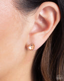 Sweetheart Stunner - Gold Post Earrings - Paparazzi Accessories Post Earrings Bedazzle Me Pretty Mobile Fashion Boutique